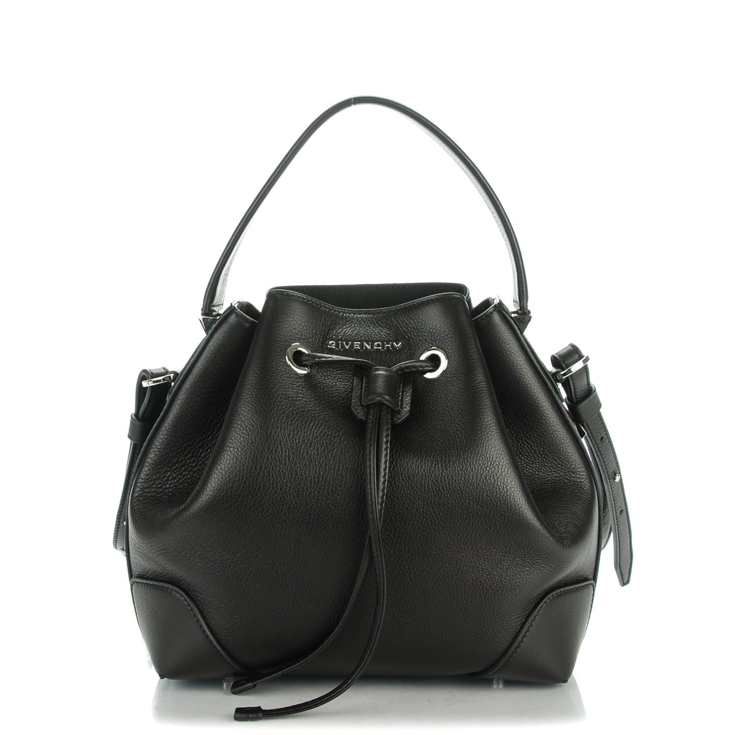 Givenchy Calfskin Small Lucrezia Drawstring Bucket Bag Black 1 of 8