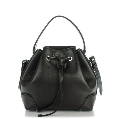 Givenchy Calfskin Small Lucrezia Drawstring Bucket Bag Black 1 of 8