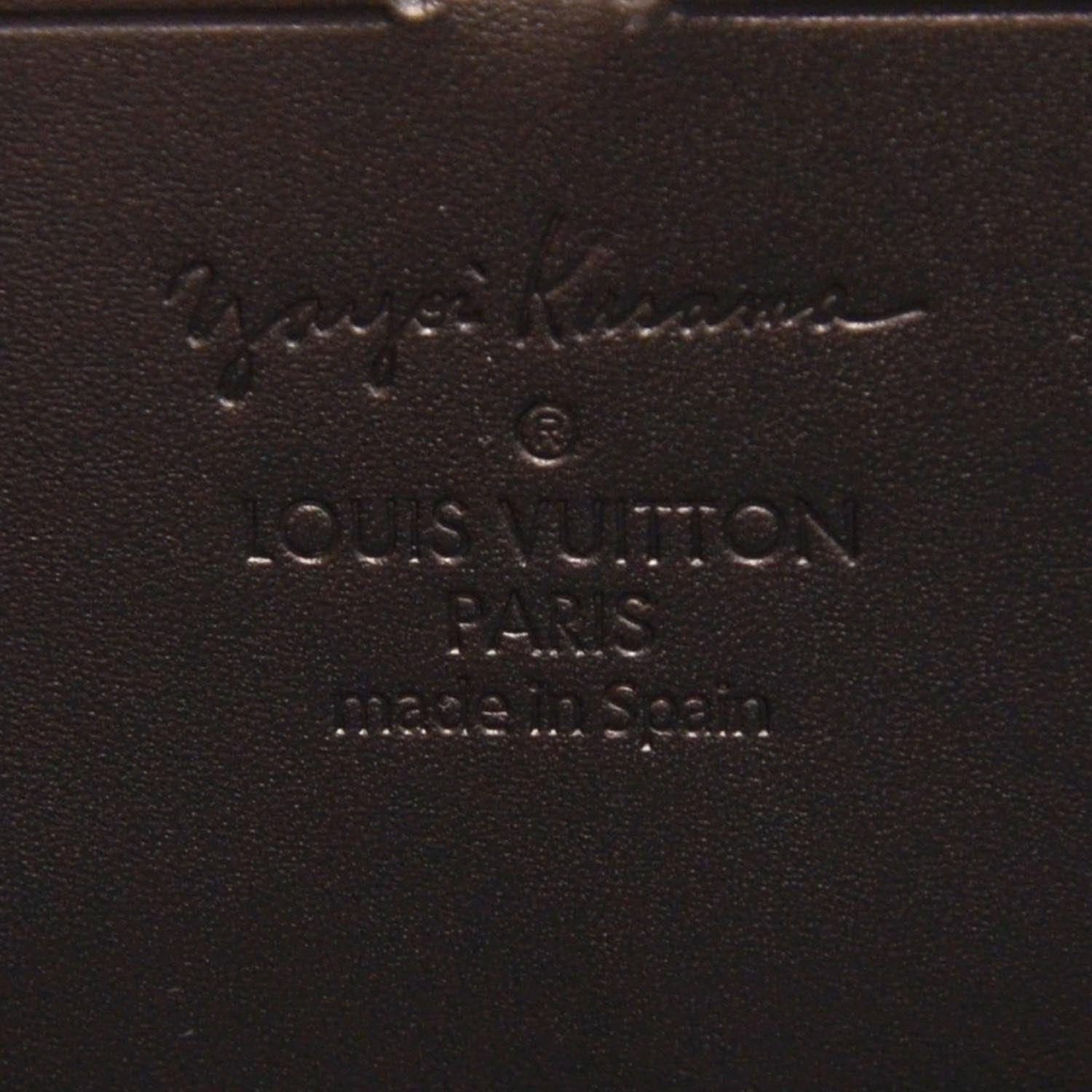 Louis Vuitton Vernis Kusama Infinity Dots Zippy Wallet Black 6 of 7