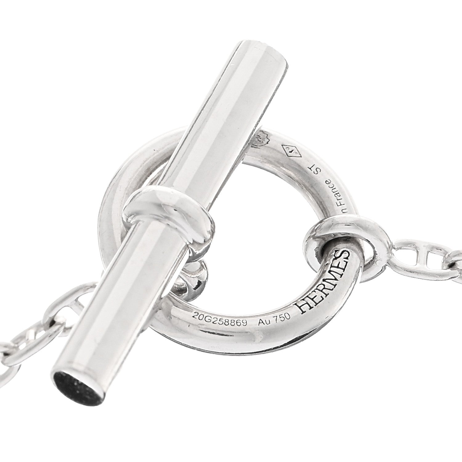 Hermes 18K White Gold Diamond New Farandole Pendant Necklace 4 of 5