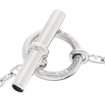 Hermes 18K White Gold Diamond New Farandole Pendant Necklace 4 of 5