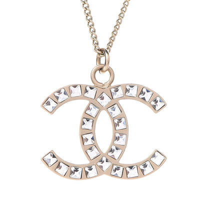 Chanel Baguette Crystal CC Necklace Gold 4 of 6