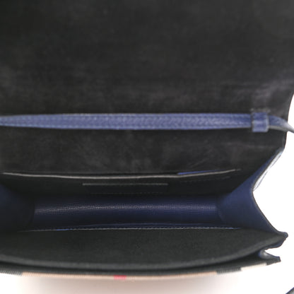 Burberry Derby Calfskin House Check Small Macken Crossbody Bag Ink Blue 5 of 12