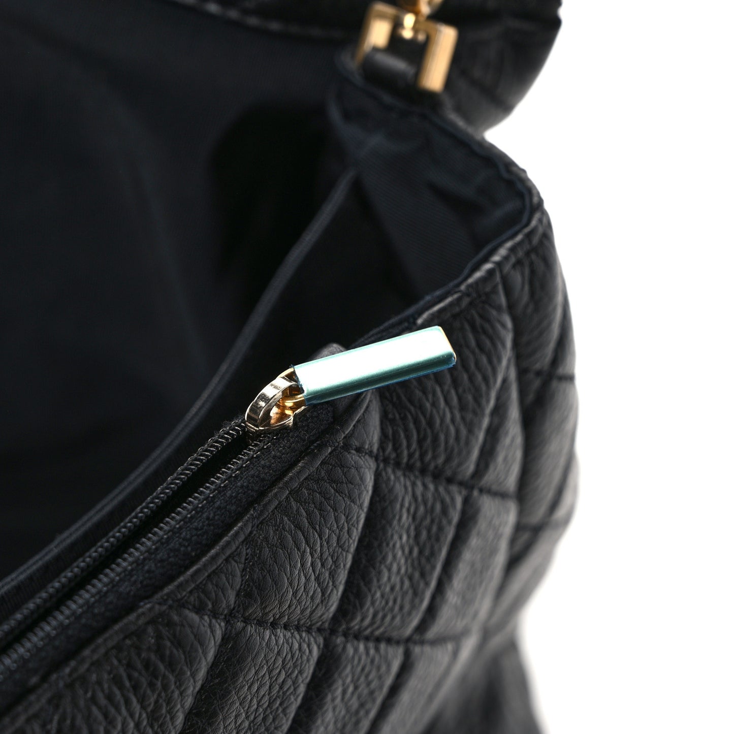 Calfskin Quilted XXL Travel Flap Bag Black