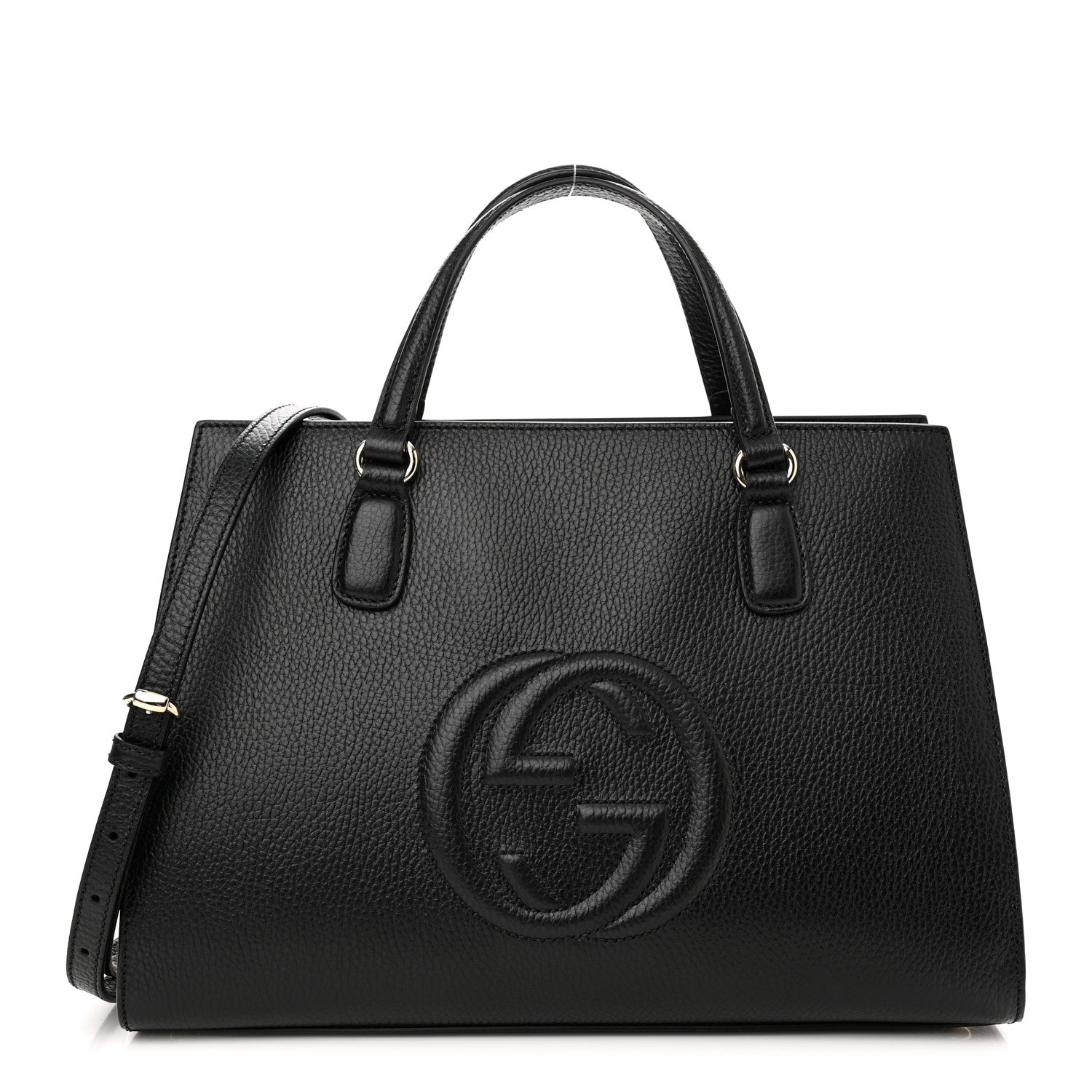 Gucci Dollar Calfskin Large Soho Top Handle Satchel Black 1 of 10