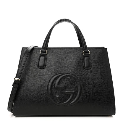 Gucci Dollar Calfskin Large Soho Top Handle Satchel Black 1 of 10