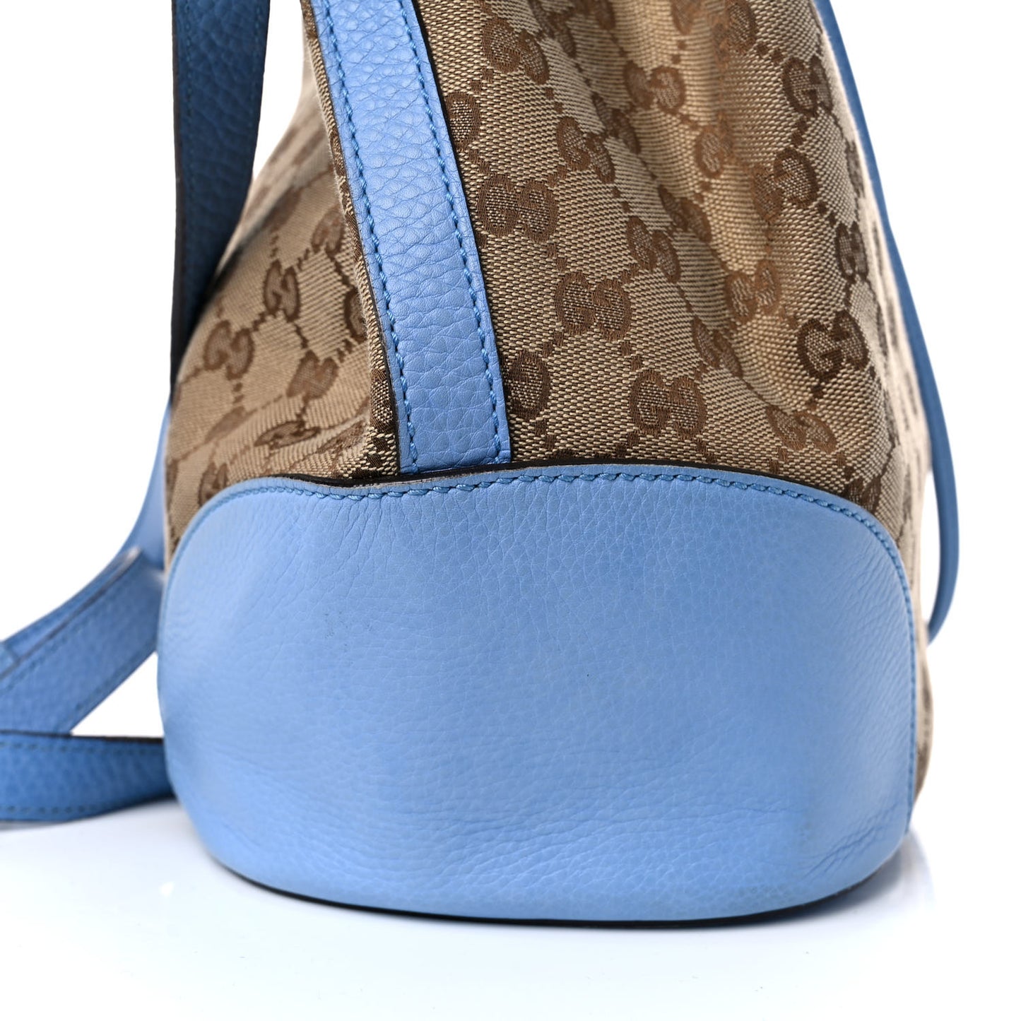 GG Monogram Calfskin Bucket Bag Blue