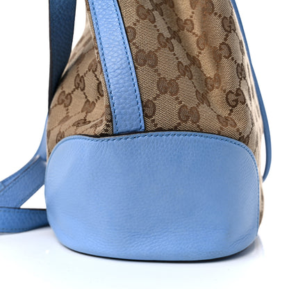 Gucci GG Monogram Calfskin Bucket Bag Blue 16 of 22