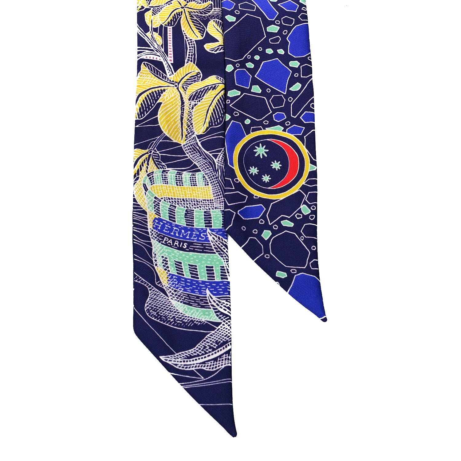 Hermes Silk La Danse Des Amazones Twilly Indigo Jaune Multicolor 2 of 3
