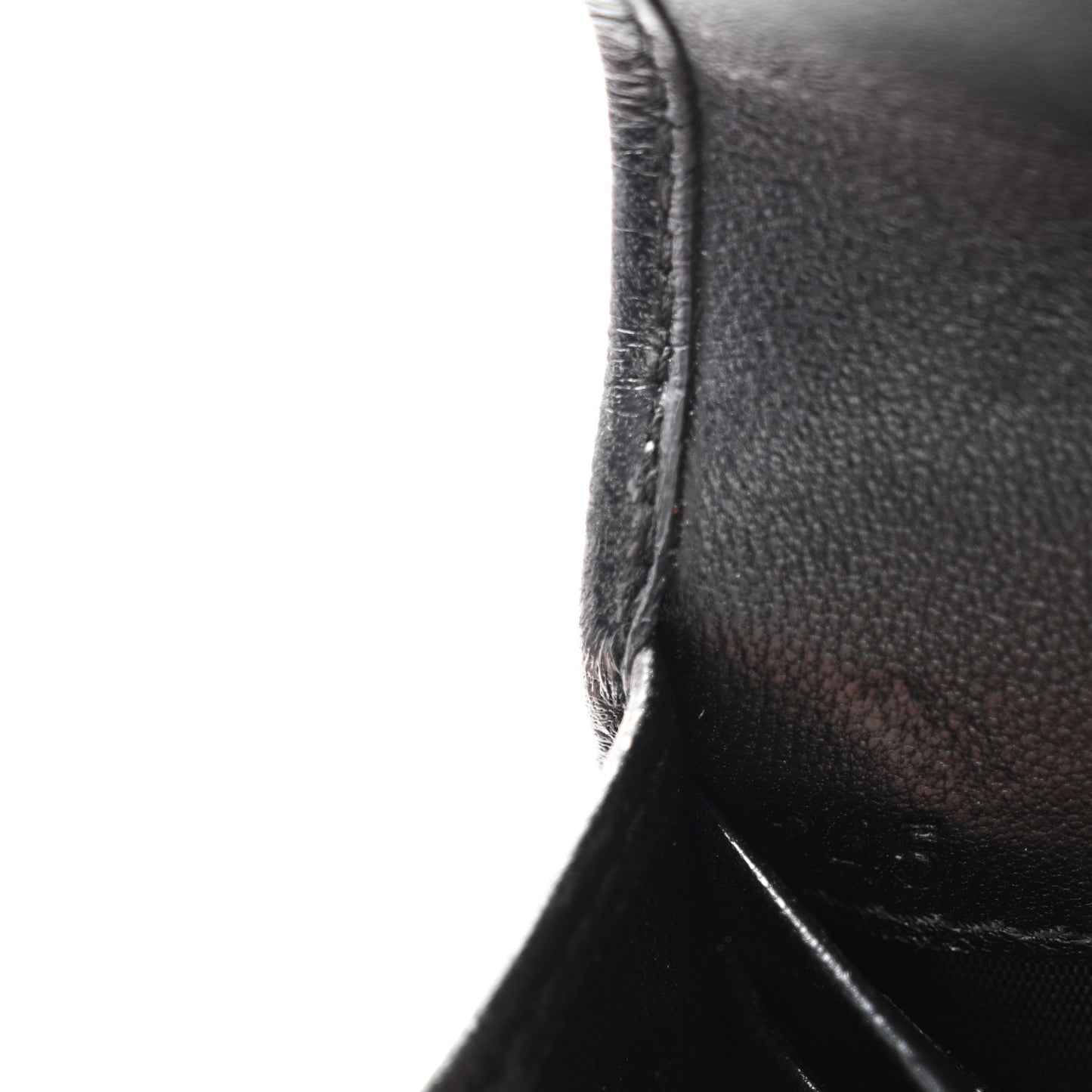 Nappa Matelasse Flap Card Holder Black