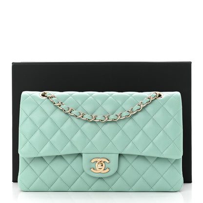 Chanel Caviar Quilted Medium Double Flap Light Blue 12 of 12
