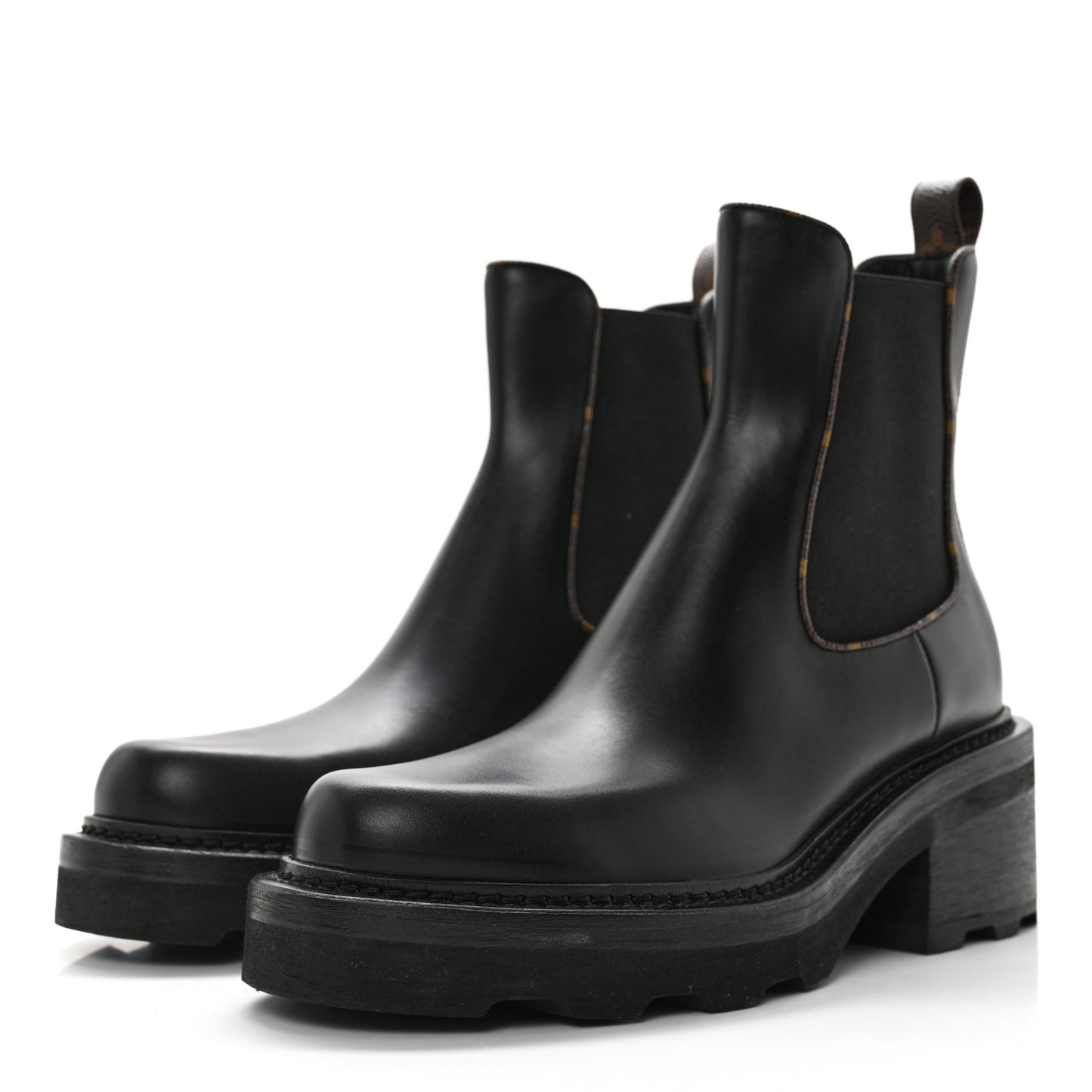 Calfskin Monogram Beaubourg Ankle Boots 39 Black
