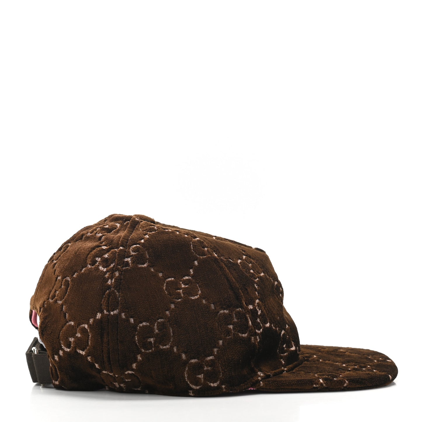 Velvet GG Monogram Baseball Hat L Brown