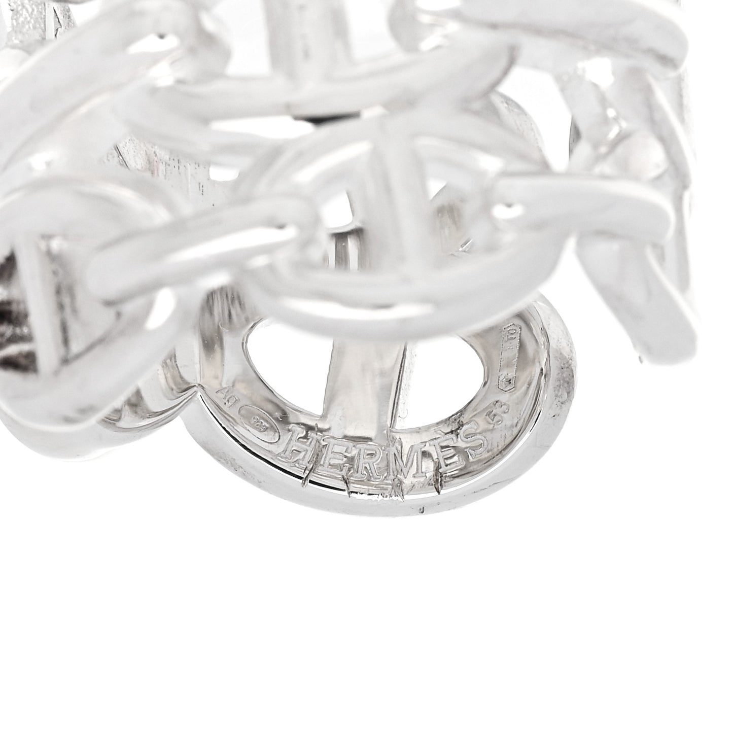 Sterling Silver GM Chaine d'Ancre Enchainee Band Ring 53 6.25