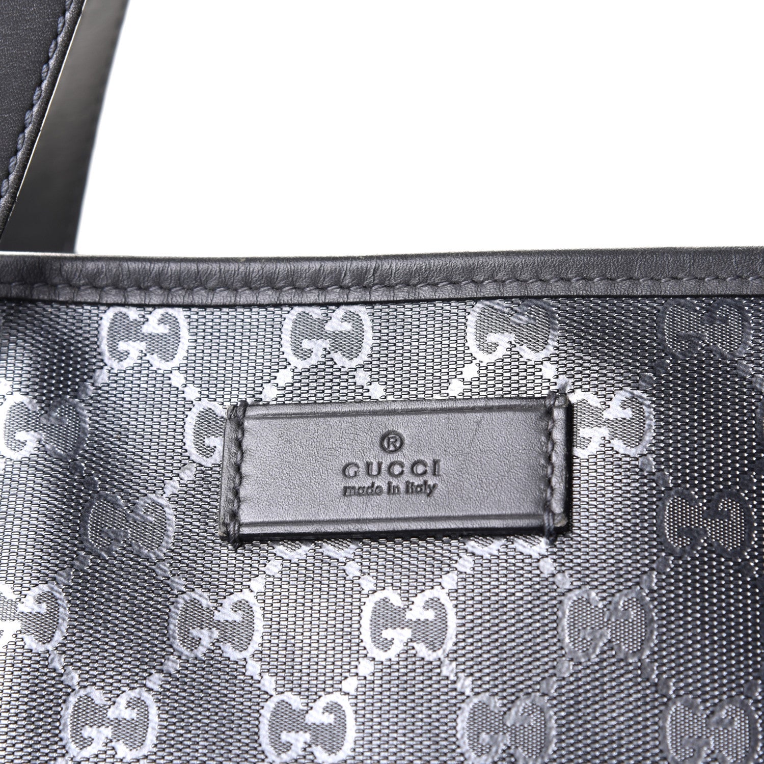 Gucci Imprime Monogram Large Zippered Shopping Tote Pewter 5 of 7