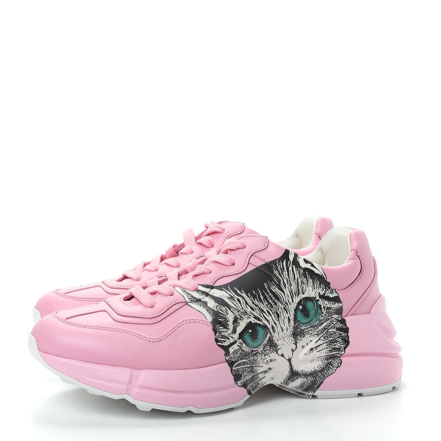Calfskin Mystic Cat Rhyton Sneakers 37.5 Sugar Pink