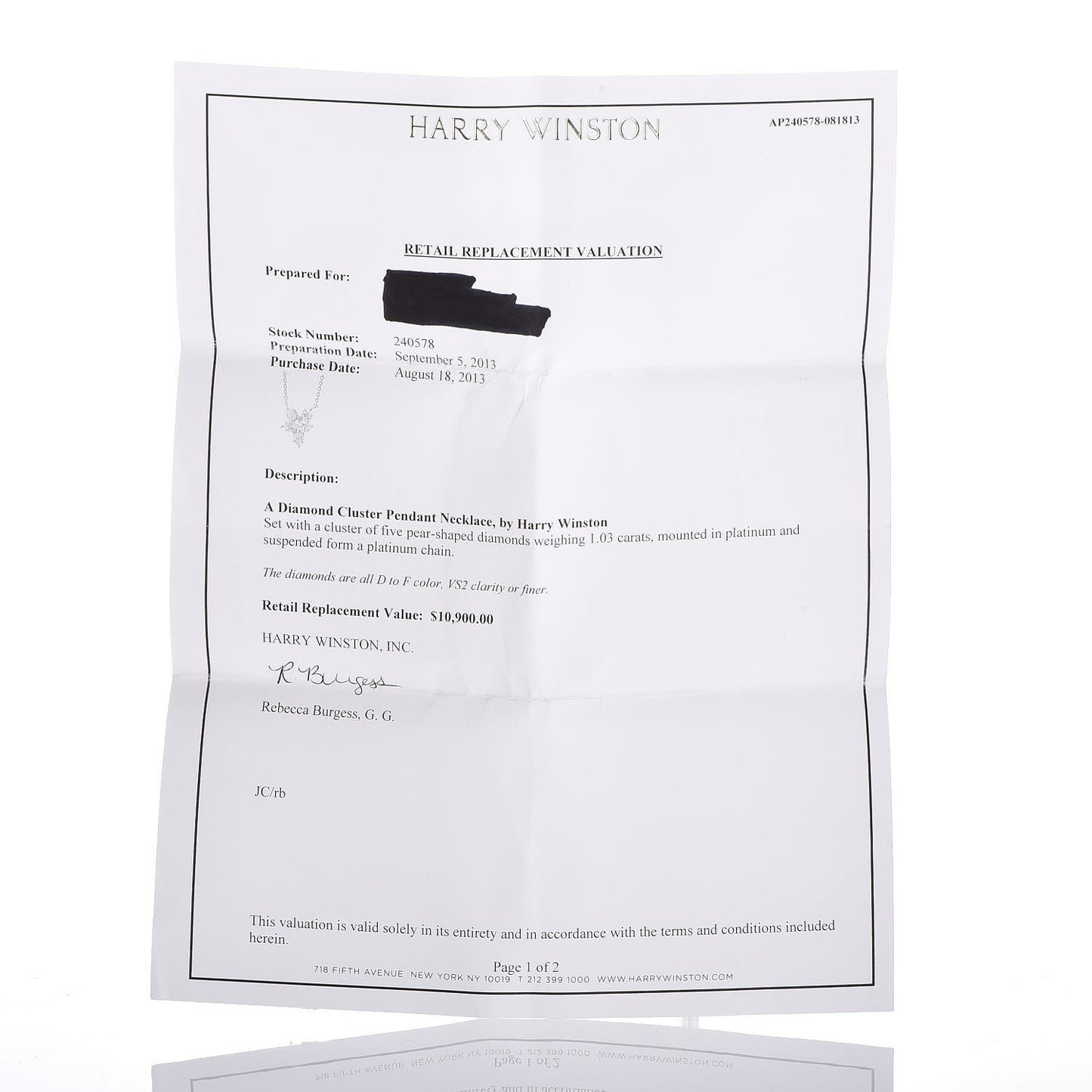 Platinum Diamond Small Winston Cluster Pendant Necklace