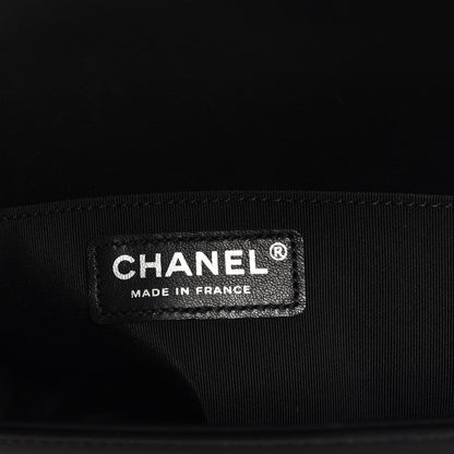 Chanel Lambskin Pleated Medium Boy Flap Black 7 of 9