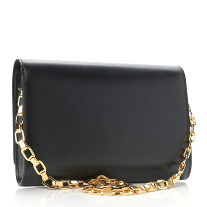 Louis Vuitton Calfskin Chain Louise MM Black 3 of 10