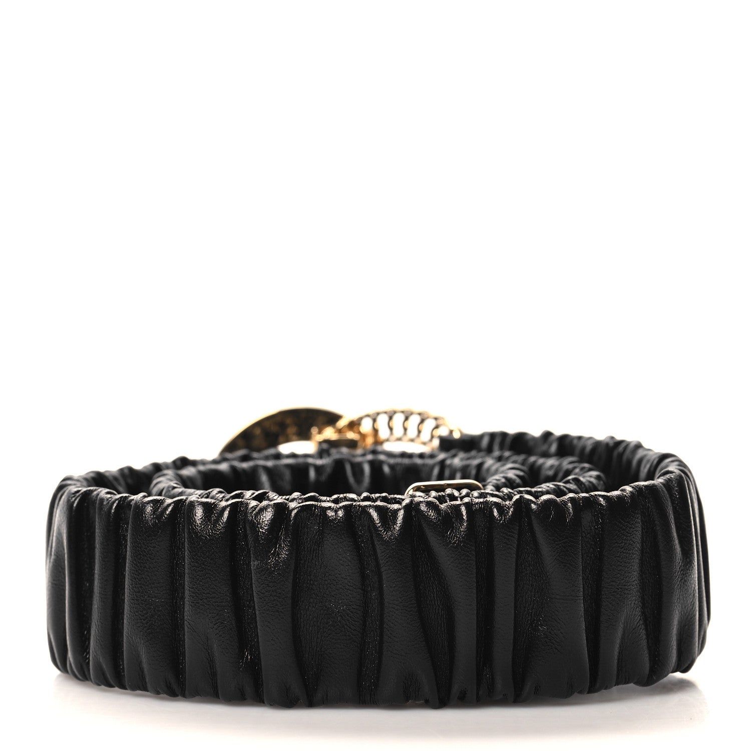 Chanel Lambskin Crystal Logo CC Belt 70 28 Black 2 of 4