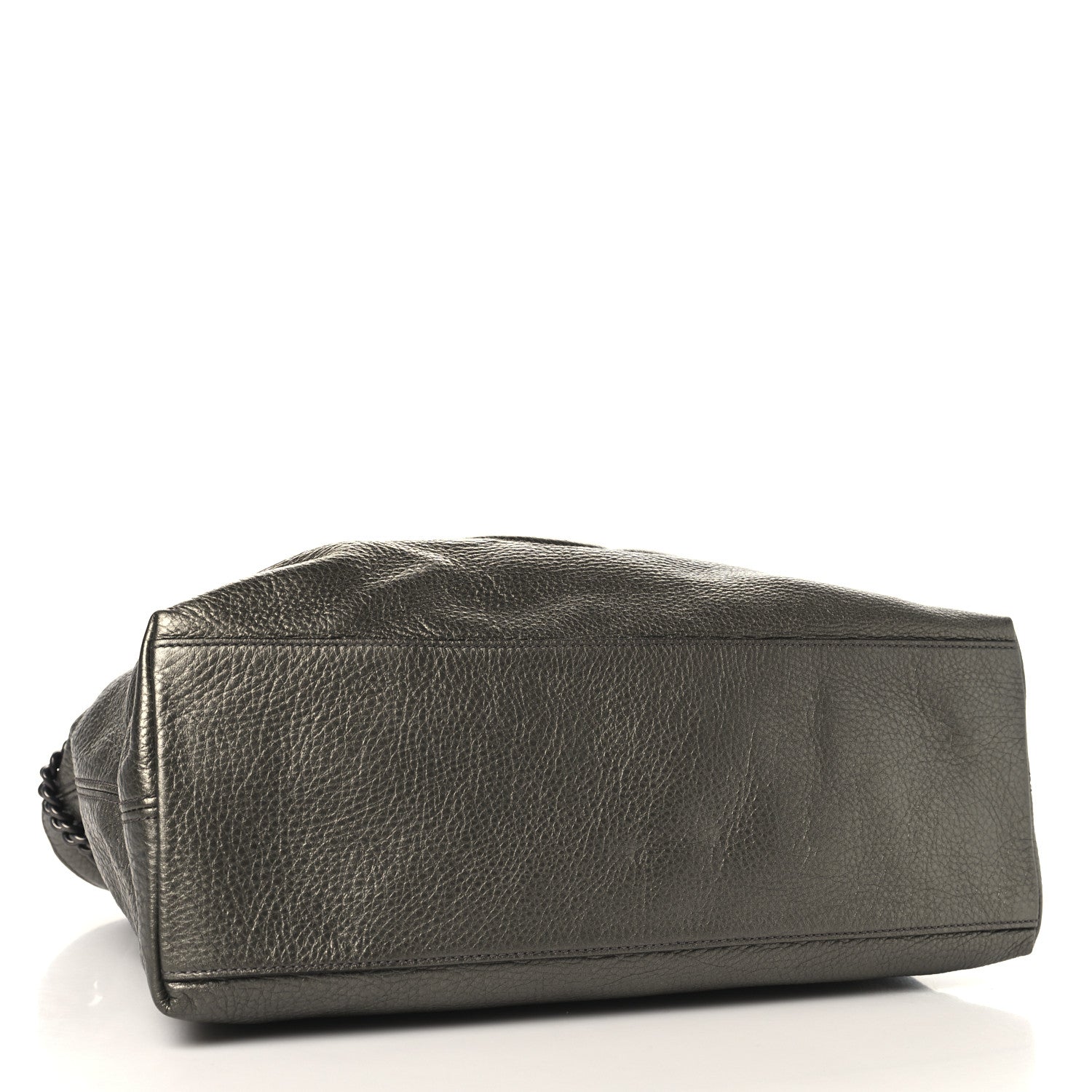 Gucci Metallic Pebbled Calfskin Medium Soho Chain Shoulder Bag Sasso 4 of 12