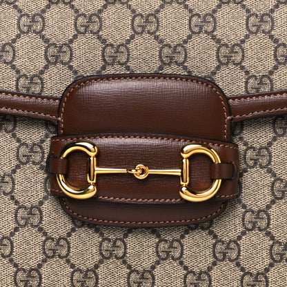 Gucci GG Supreme Monogram Horsebit 1955 Shoulder Bag Beige Brown Sugar 9 of 11
