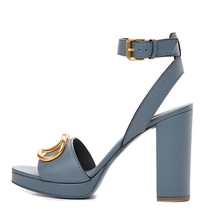 Valentino Garavani Grainy Cowhide VLogo 15/105mm Platform Sandals 38.5 Amadeus 1 of 9