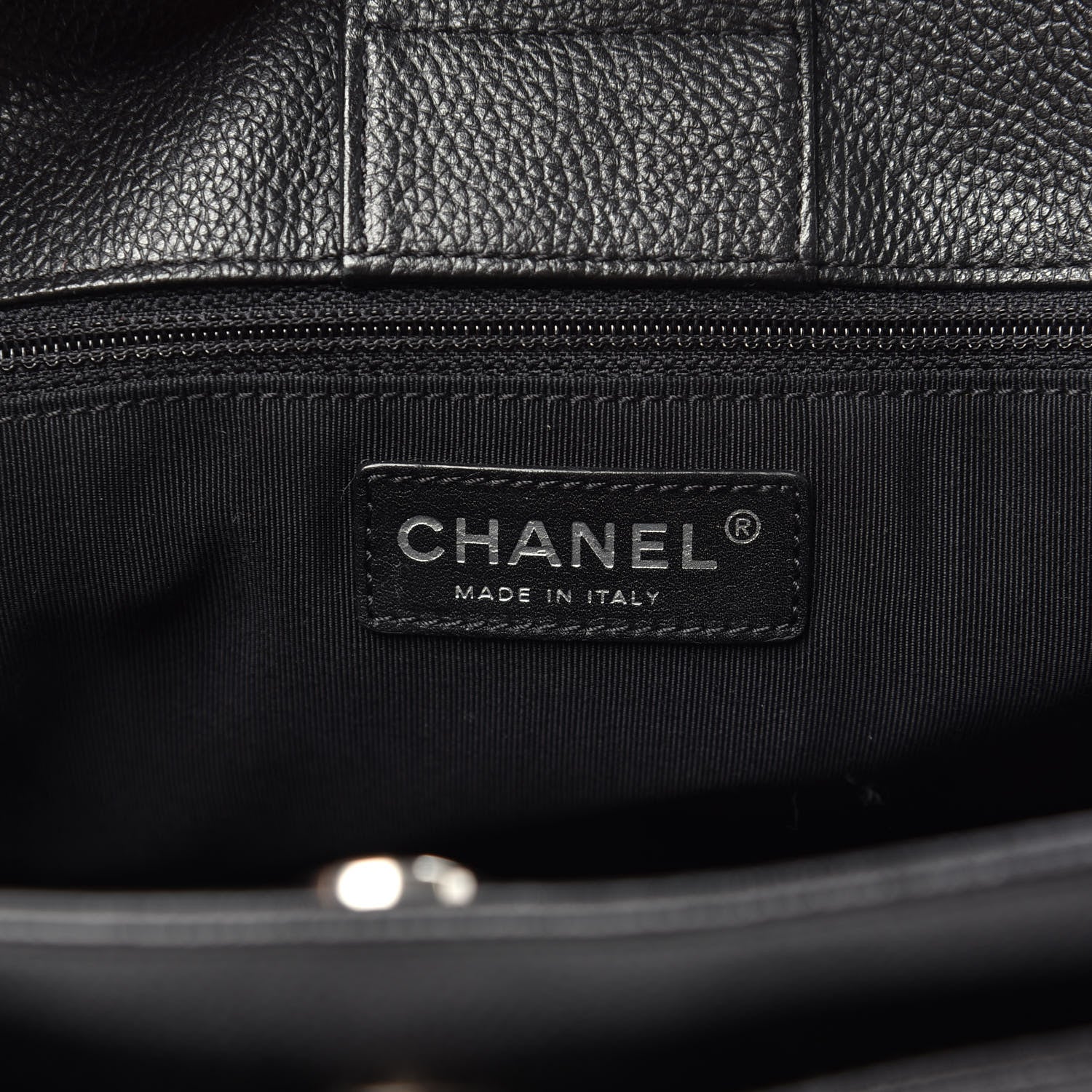Chanel Calfskin Cerf Executive Shopper Tote Black 7 of 15