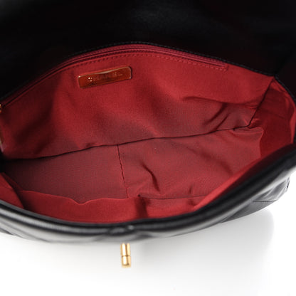 Chanel Goatskin Quilted Large 19 Flap Black 4 of 10