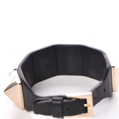 Valentino Garavani Calfskin Macro Rockstud Bracelet Black 4 of 6