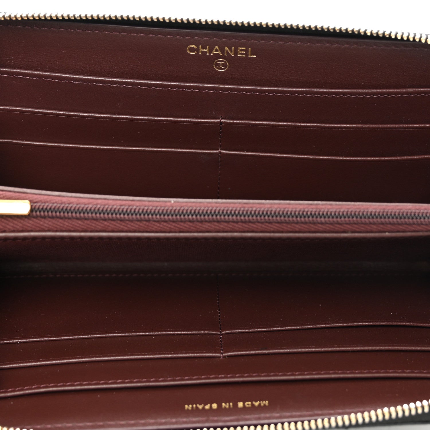 Chanel Caviar Quilted Large Gusset Zip Around Wallet Black 5 of 8