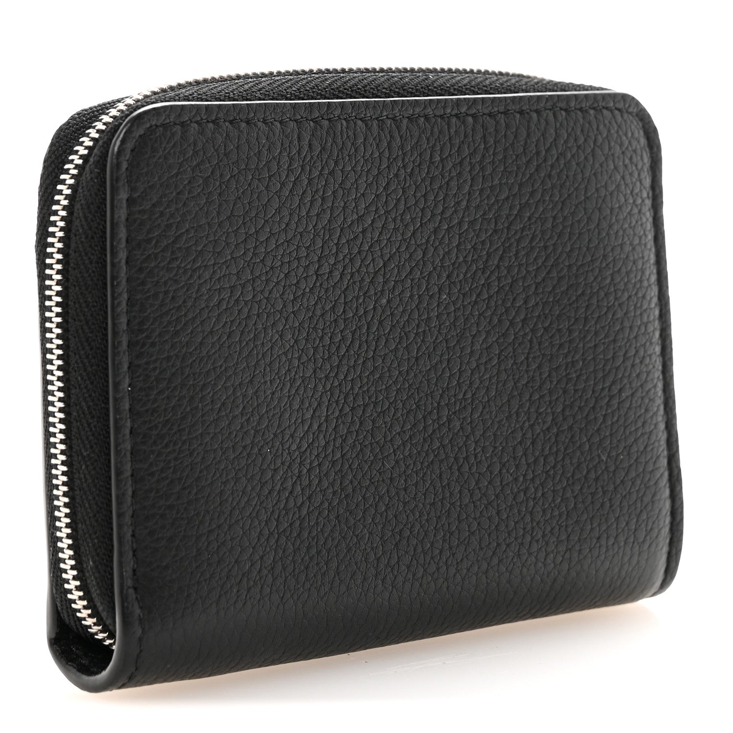 Louis Vuitton Calfskin Lockme Zippy Coin Purse Black 3 of 7