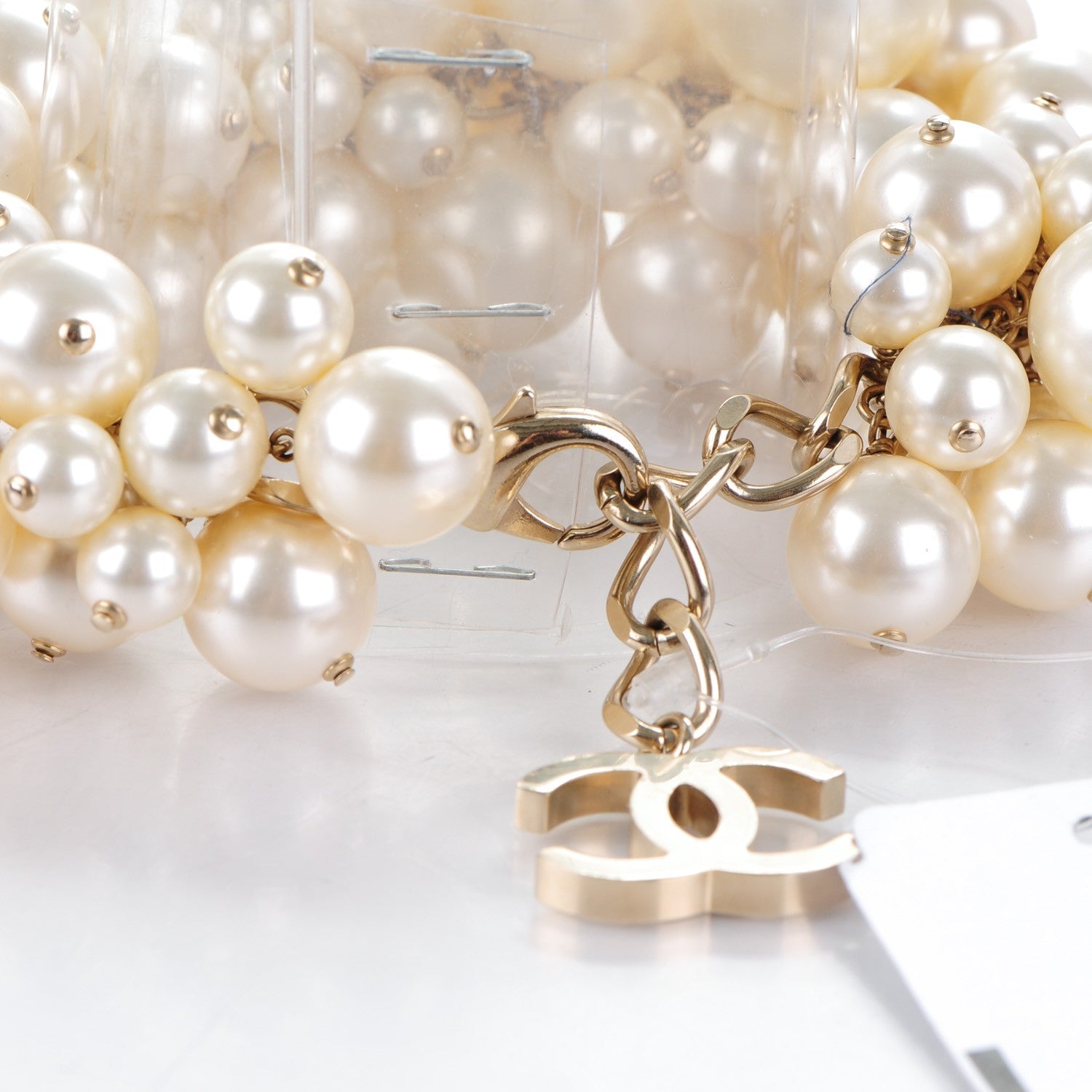 Chanel Pearl CC Multi Strand Bracelet Gold 4 of 5