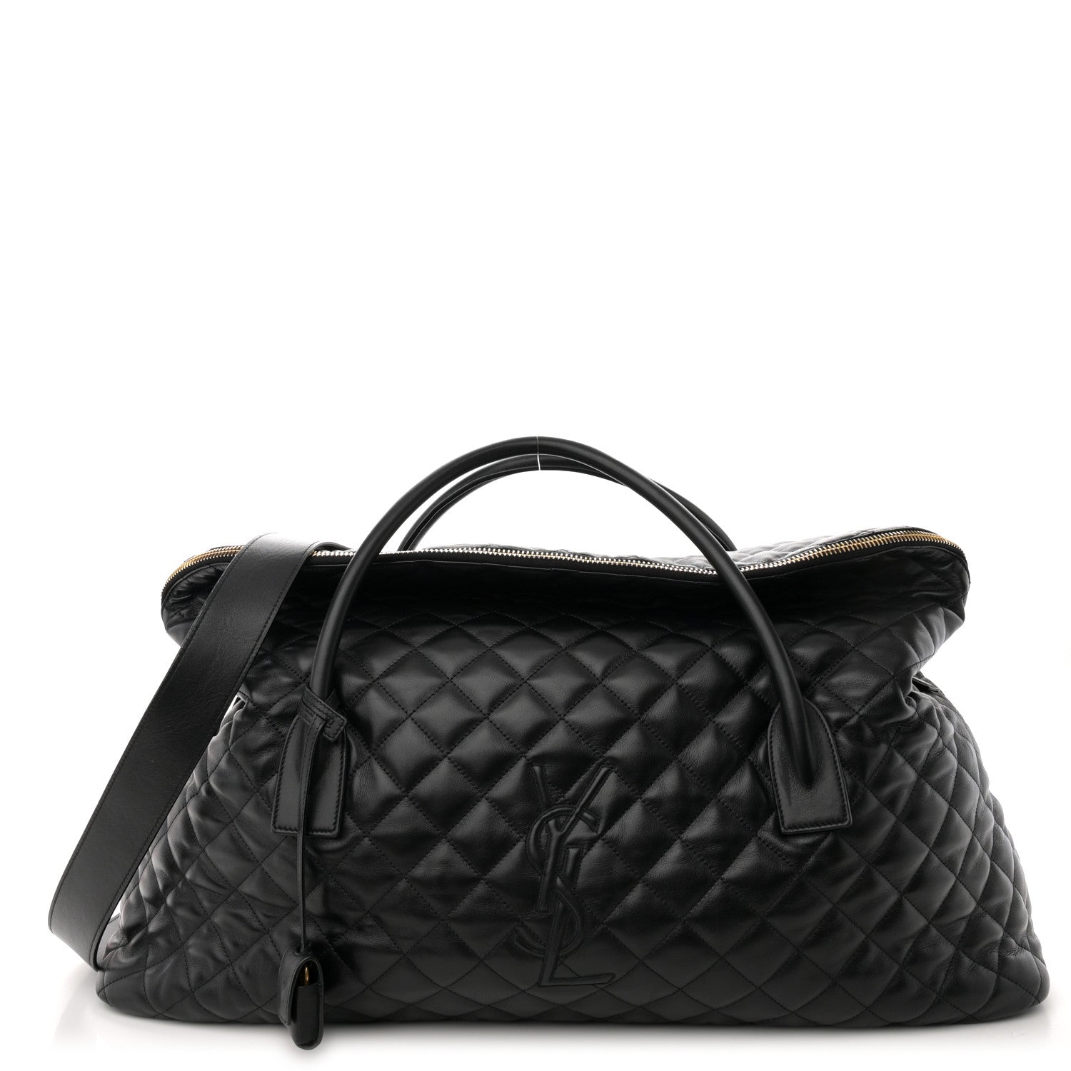 Saint Laurent Calfskin Quilted ES Giant Travel Bag Black 1 of 13