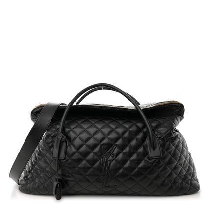 Saint Laurent Calfskin Quilted ES Giant Travel Bag Black 1 of 13