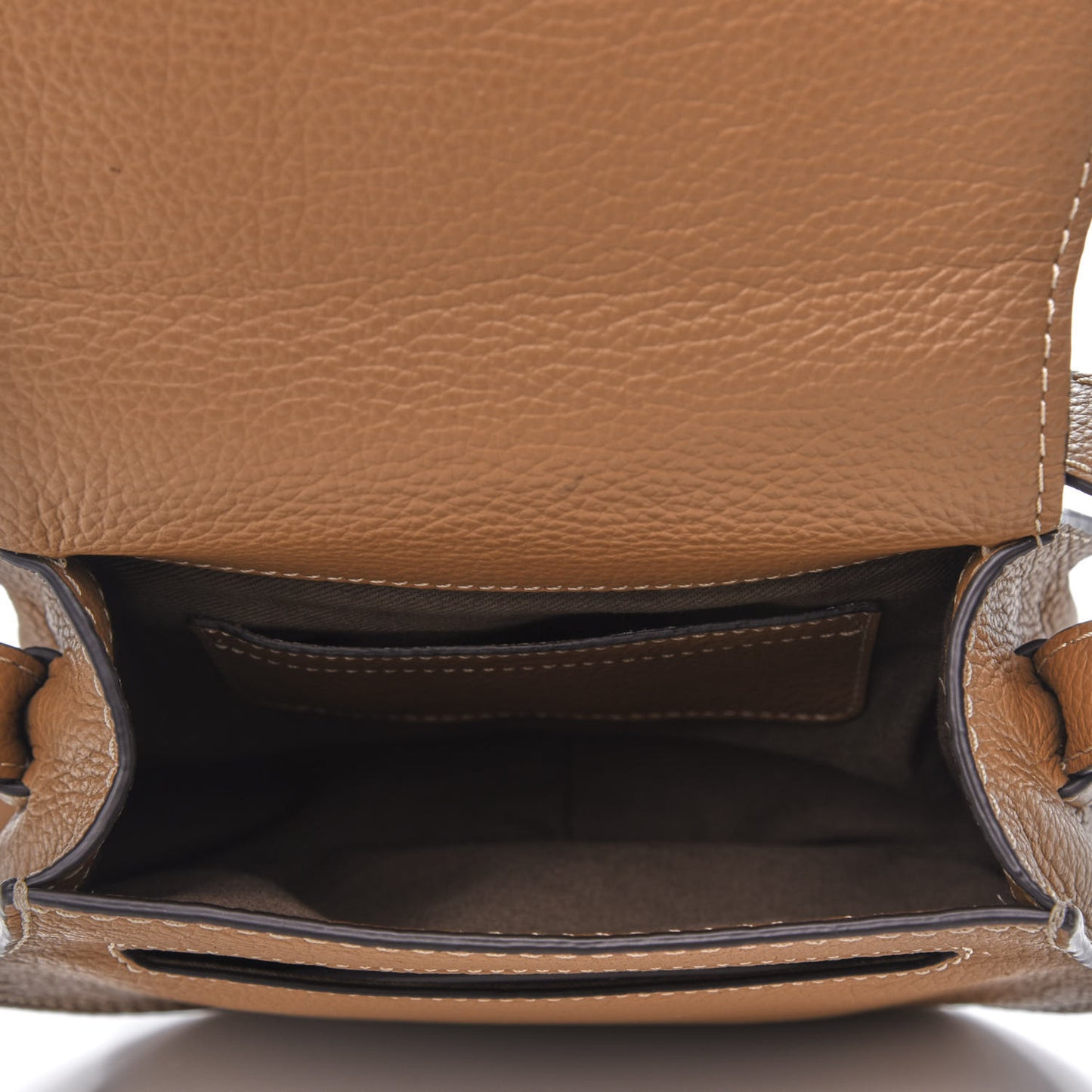 Calfskin Mini Marcie Round Crossbody Bag Nut