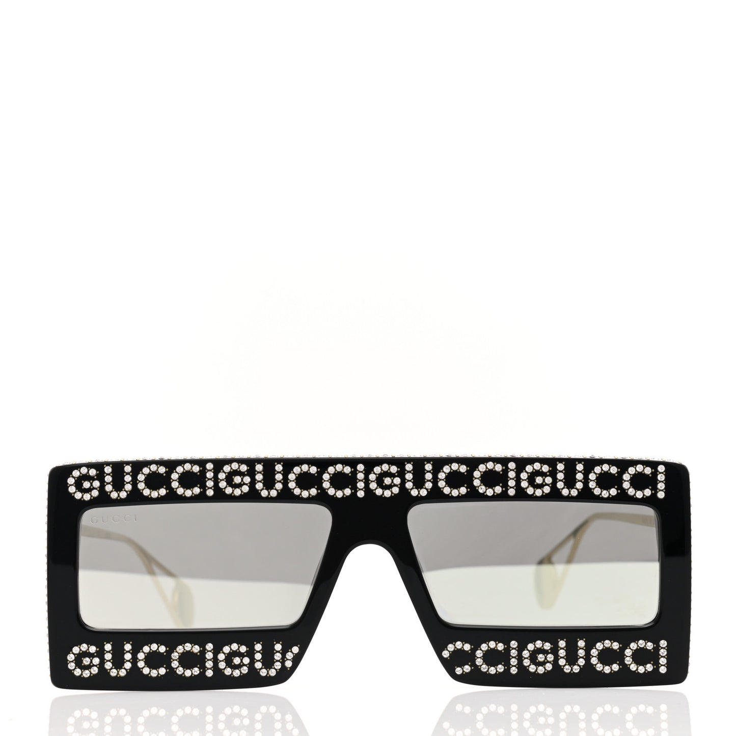 Acetate Crystal Mask-Frame Sunglasses GG0431S Black