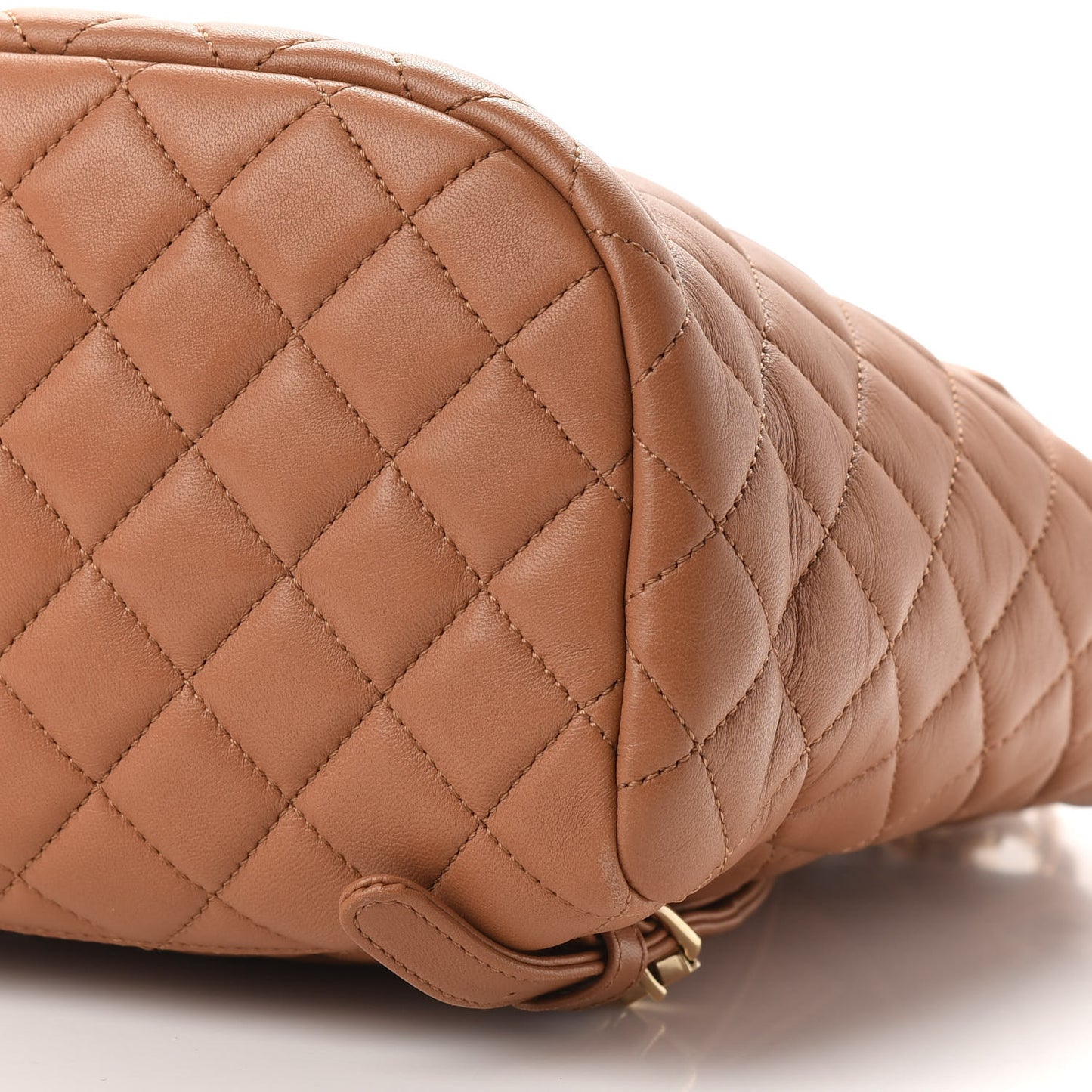 Lambskin Quilted Small Urban Spirit Backpack Brown