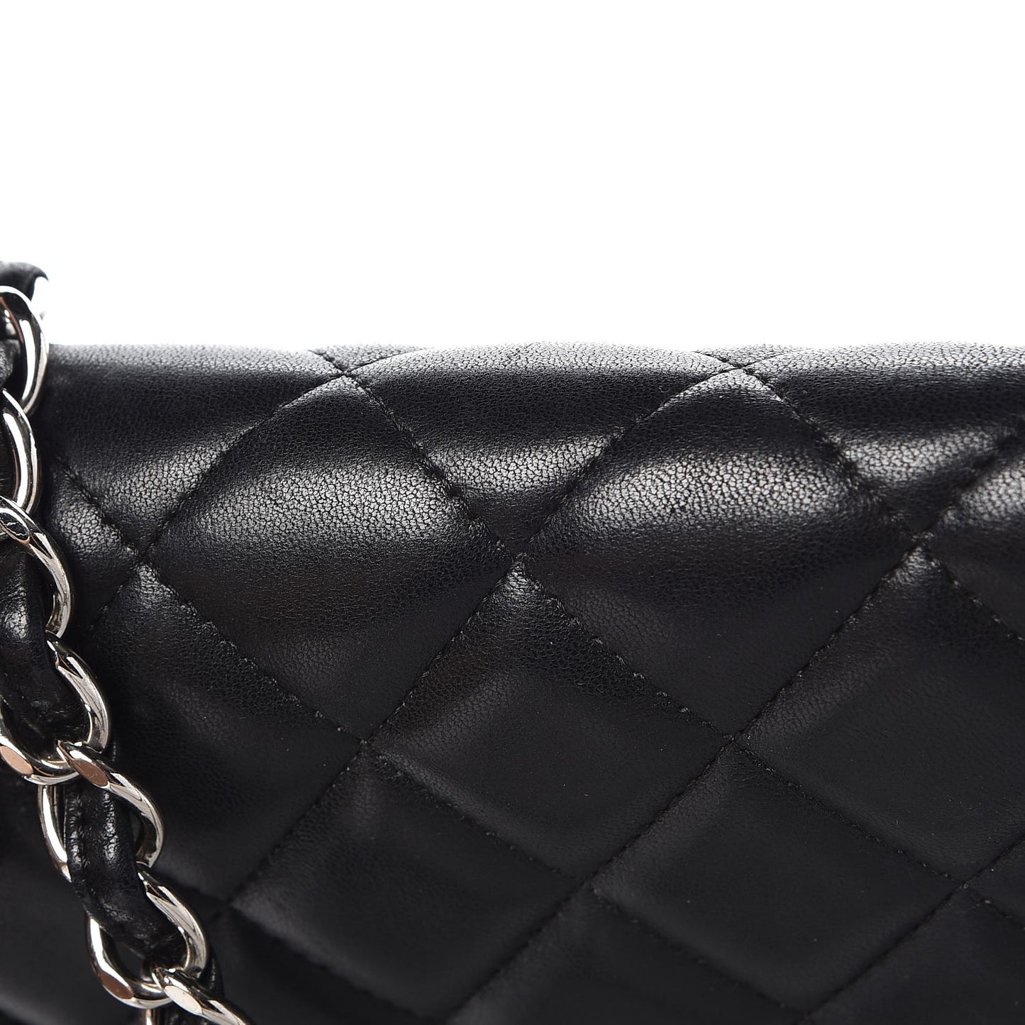 Lambskin Quilted Maxi Double Flap Black