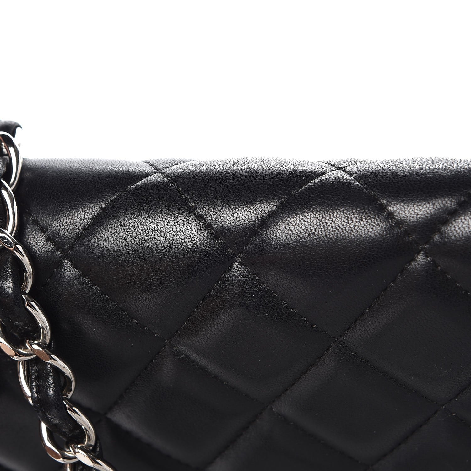 Chanel Lambskin Quilted Maxi Double Flap Black 9 of 14