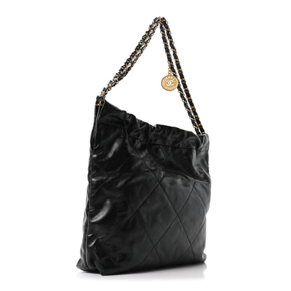 Chanel Calfskin Quilted Small Chanel 22 Black 4 of 11