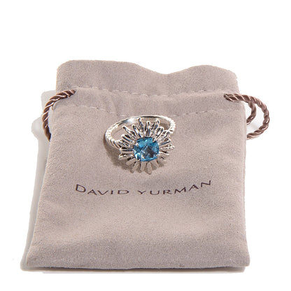 David Yurman Sterling silver Blue Topaz Starburst Ring 7 5 of 5