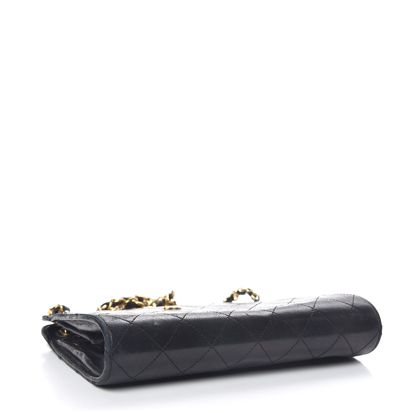 Lambskin Quilted Shoulder Bag Black