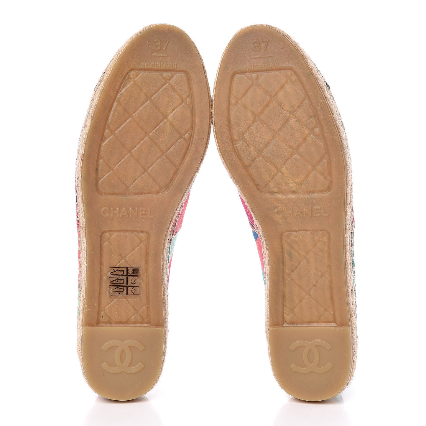 Crepe Patent CC Espadrilles 37 Multicolor Black