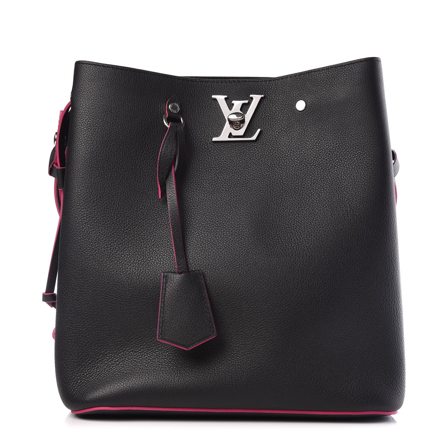 Louis Vuitton Calfskin Lockme Bucket Black 1 of 9