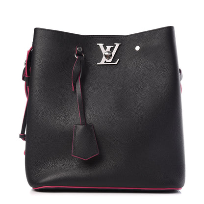 Louis Vuitton Calfskin Lockme Bucket Black 1 of 9