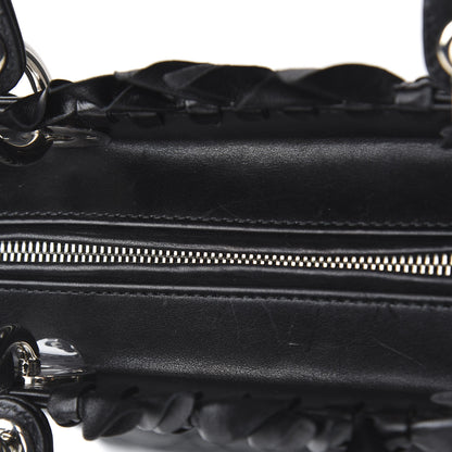 Christian Dior Lambskin Cannage Bow Medium Lady Dior Black 11 of 11