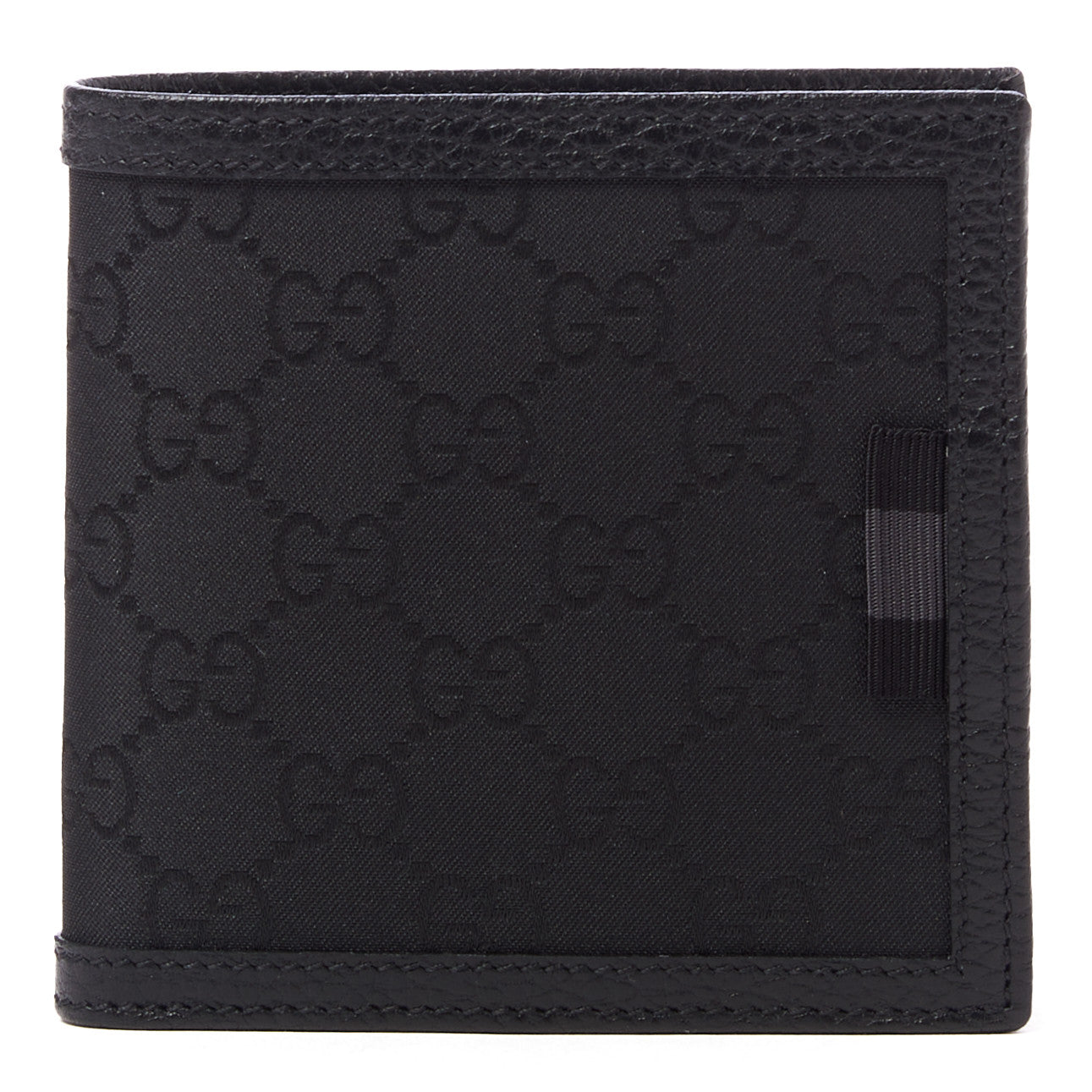 Gucci Nylon Monogram Bi-Fold Wallet Black 1 of 8