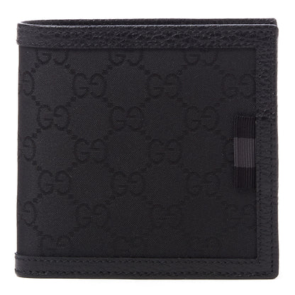 Gucci Nylon Monogram Bi-Fold Wallet Black 1 of 8