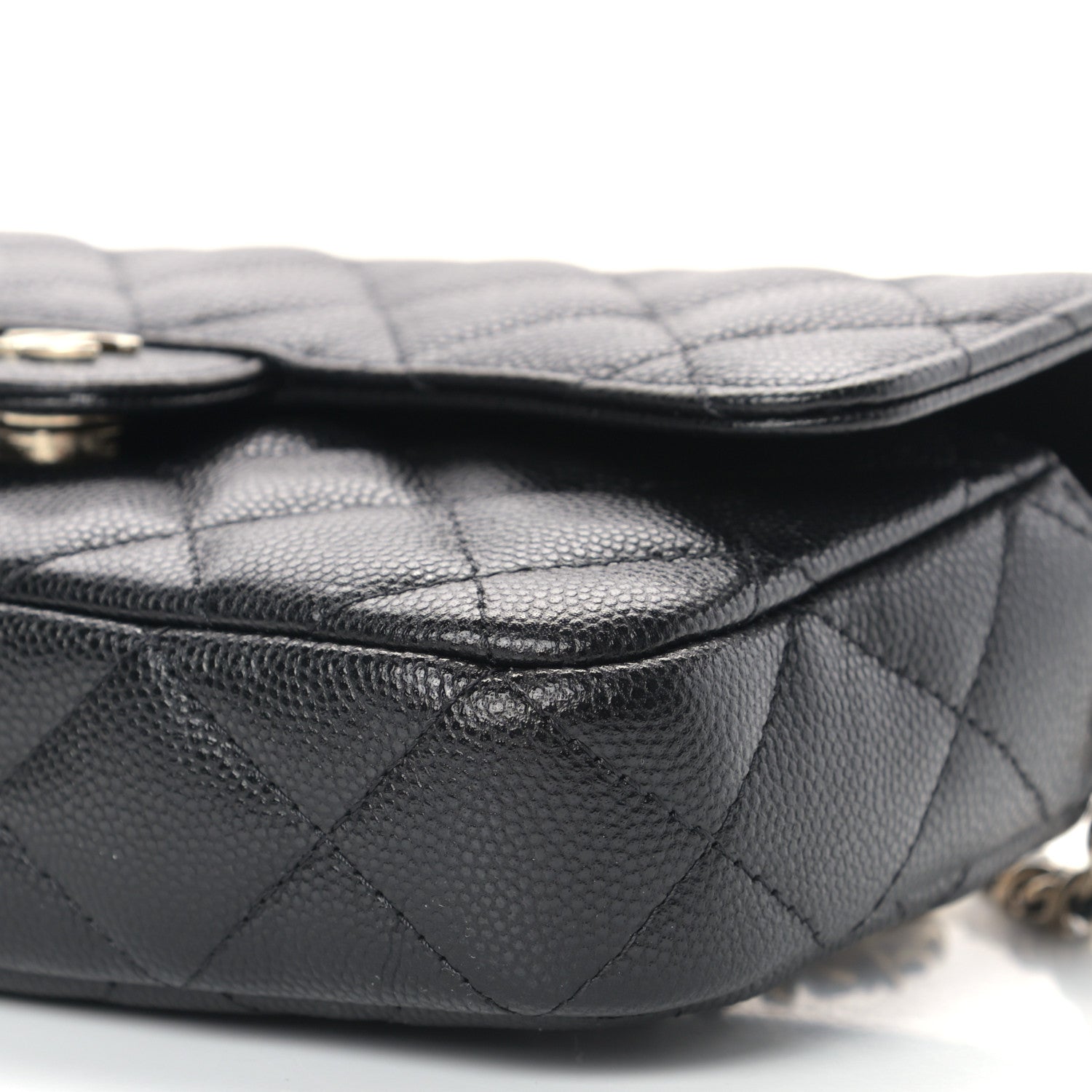 Chanel Caviar Quilted Flap Phone Holder With Chain Black 11 of 11